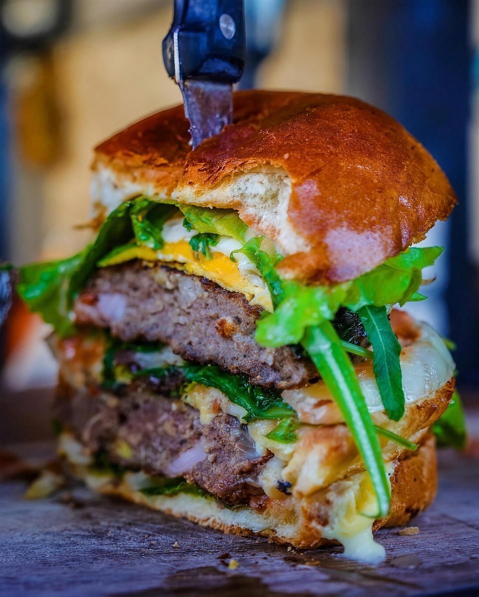 Presjek burgera Wild West Double Shot